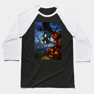Halloweenshirt Baseball T-Shirt - haunting by Artelies202